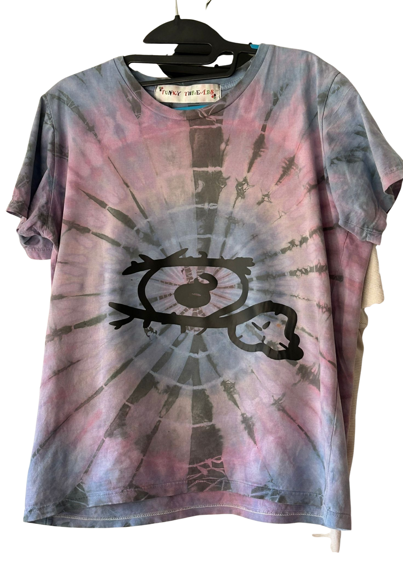 Washed eye print tee